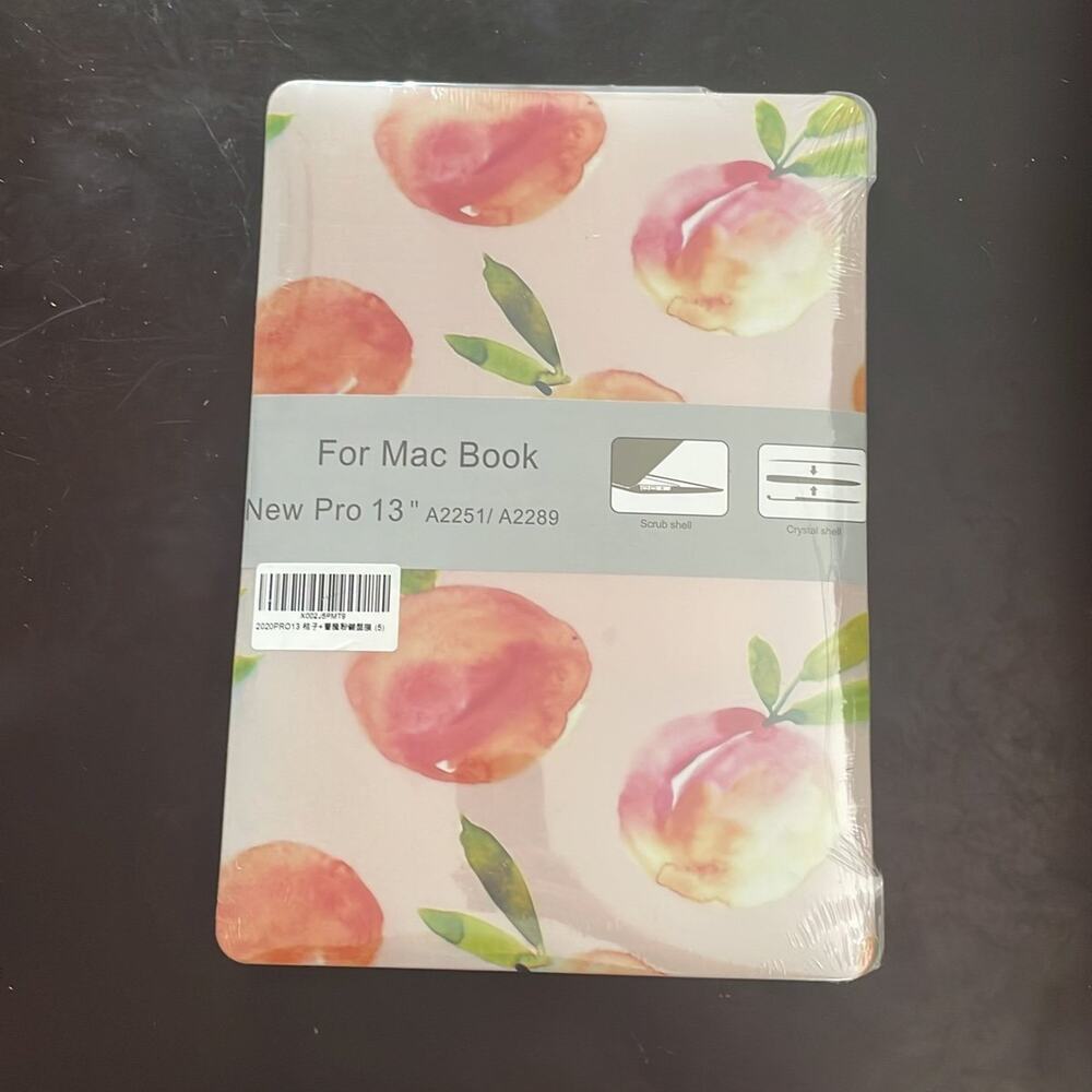MacBook New Pro 13” peaches design hardshell case